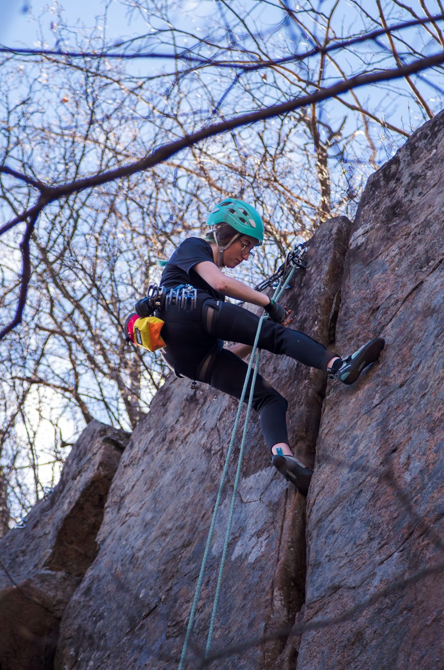 Cours d'escalade en moulinette